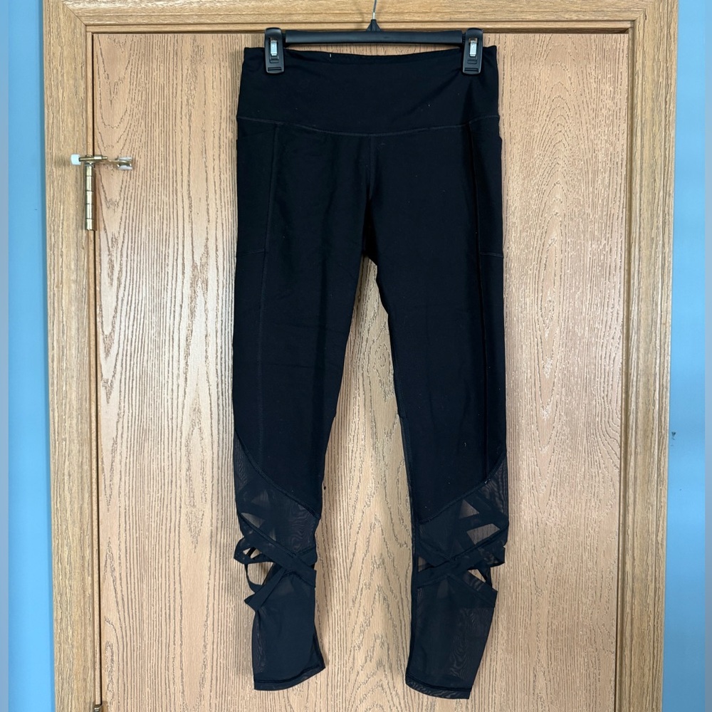 Victoria's Secret Sport Black Knockout Mesh Leggings